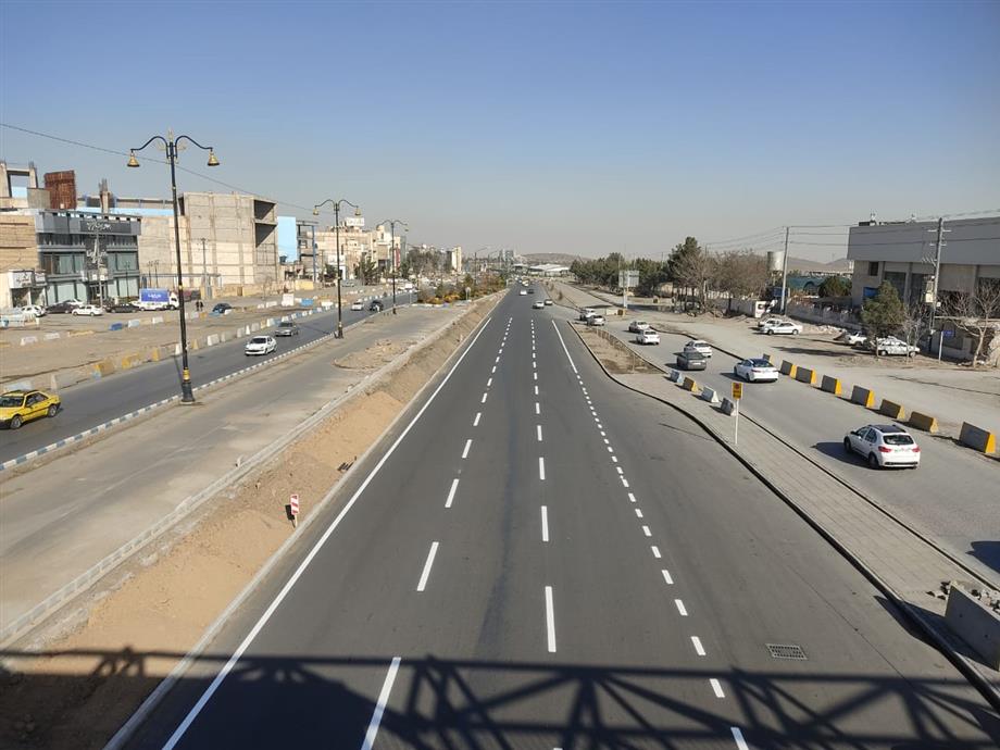 گزارش تصویری - خط کشی بلوار امام رضا (ع)